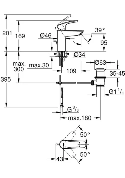 Grohe Eurosmart Tek Kumandalı Lavabo Bataryası - 33265003 - 4