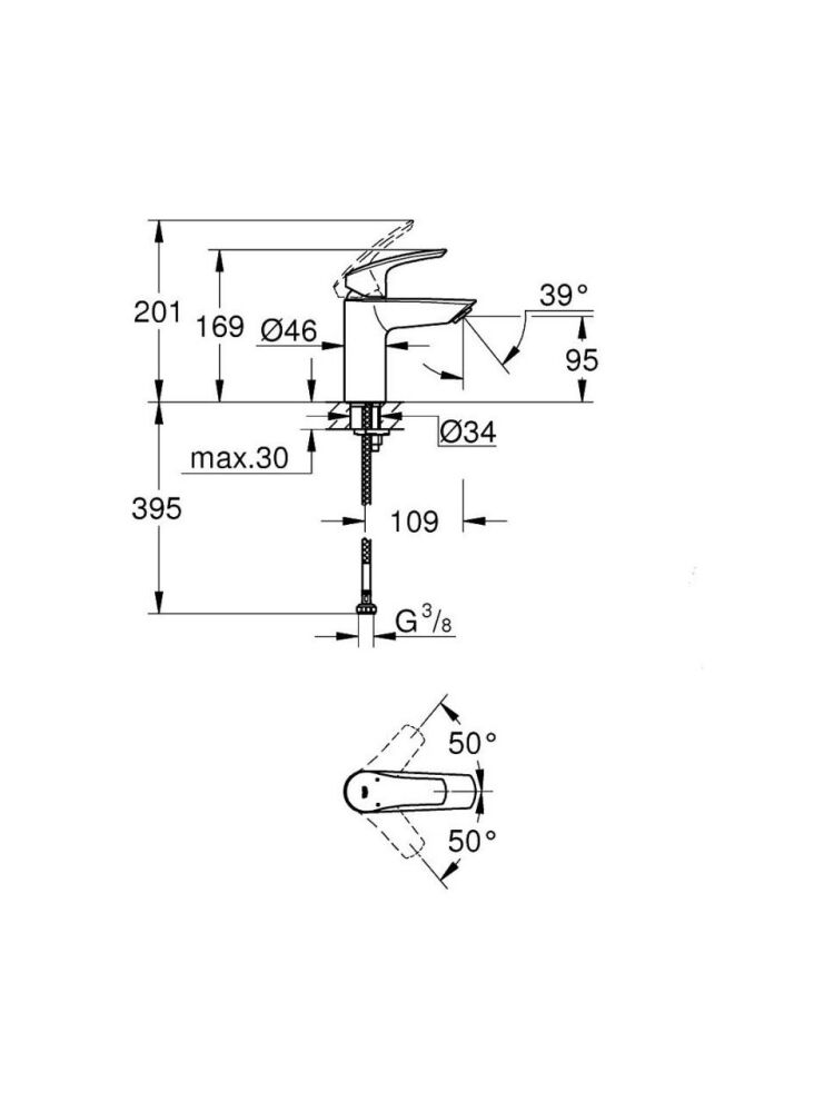 Grohe Eurosmart Tek Kumandalı Lavabo Bataryası S-Boyut - 332672433 - 4