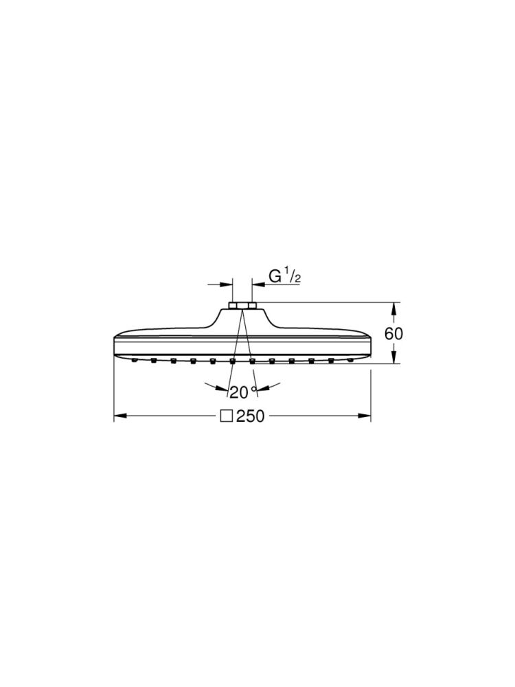 Grohe Tempesta 250 Cube Tepe Duşu 1 Akışlı - 26685000 - 3