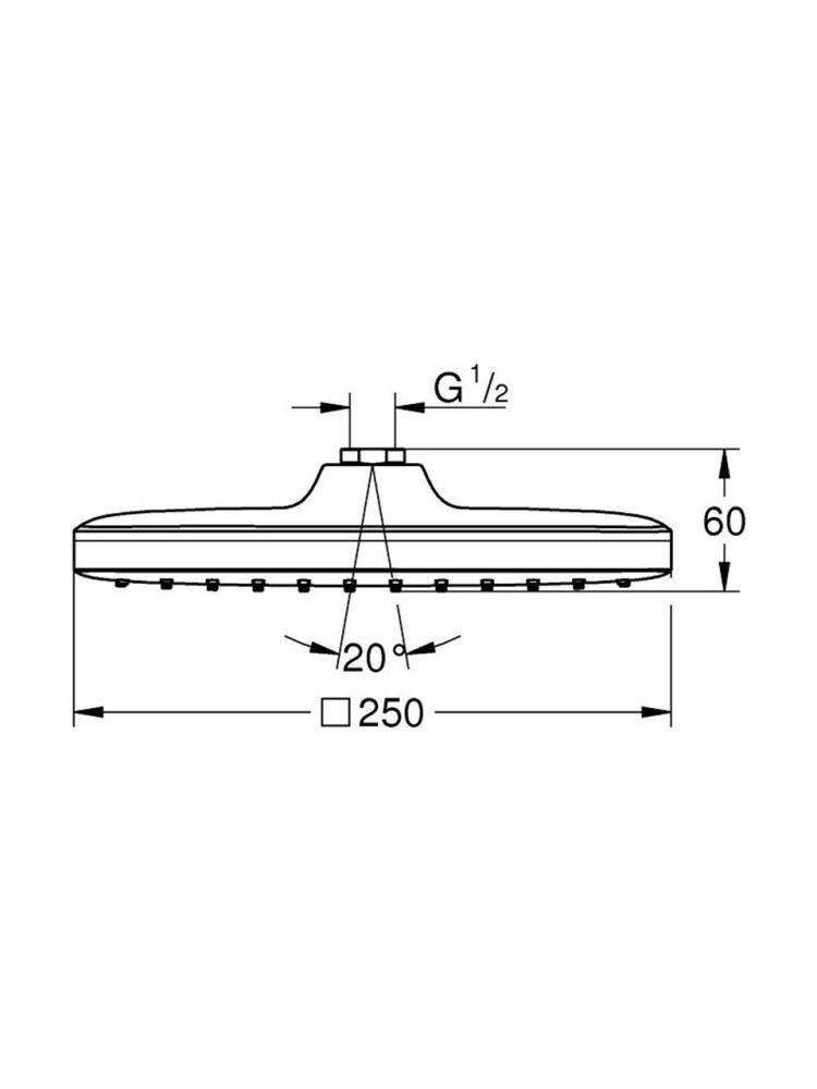 Grohe Tempesta 250 Kare Tepe Duşu Tek Akışlı 26681000 - 3