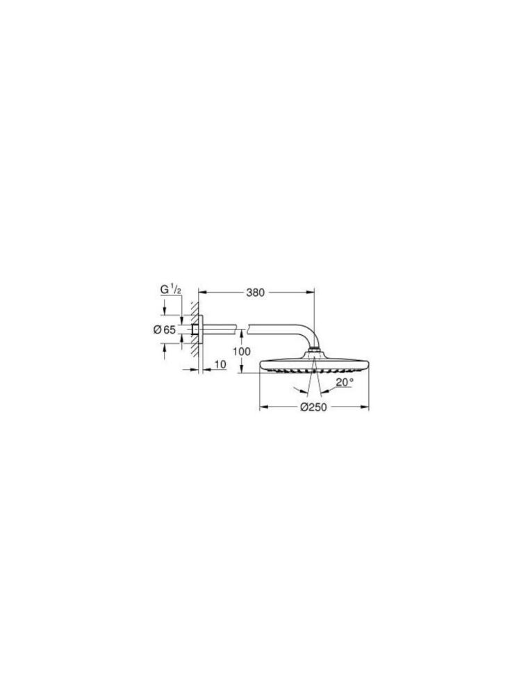 Grohe Tempesta 250 Tepe Duşu Seti 380 mm Tek Akışlı - 266682430 - 4