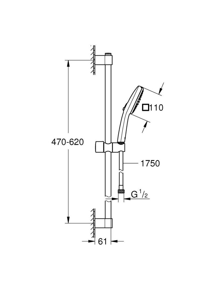 Grohe Tempesta Cube 110 Duş Seti 2 Akışlı Rain,jet - 267482433 Mat Siyah - 3