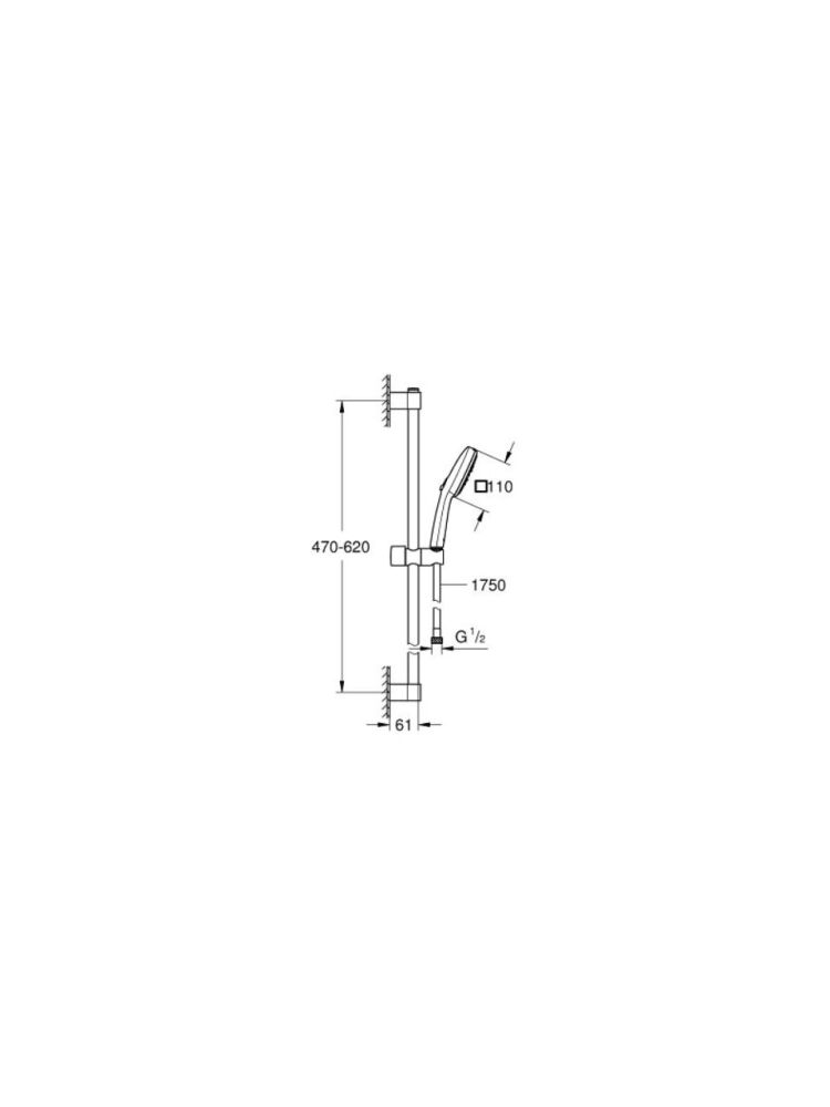 Grohe Tempesta Cube 110 Duş Seti - 27579003 - 4