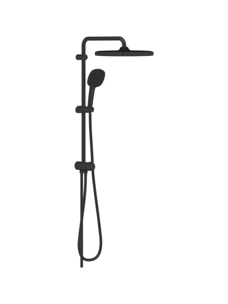 Grohe Tempesta System 250 Cube Duvar Bağlantılı, Divertörlü Duş Sistemi Mat Siyah - 269772431 - 1