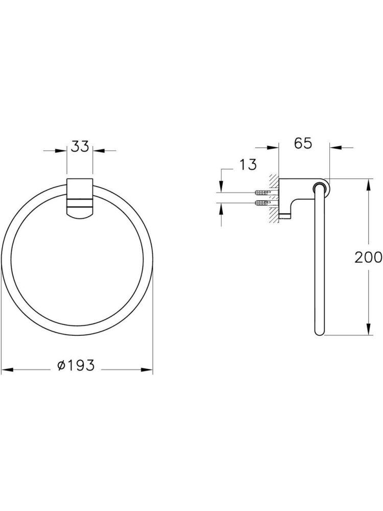VitrA base 700 halka havluluk - a44072 - 2