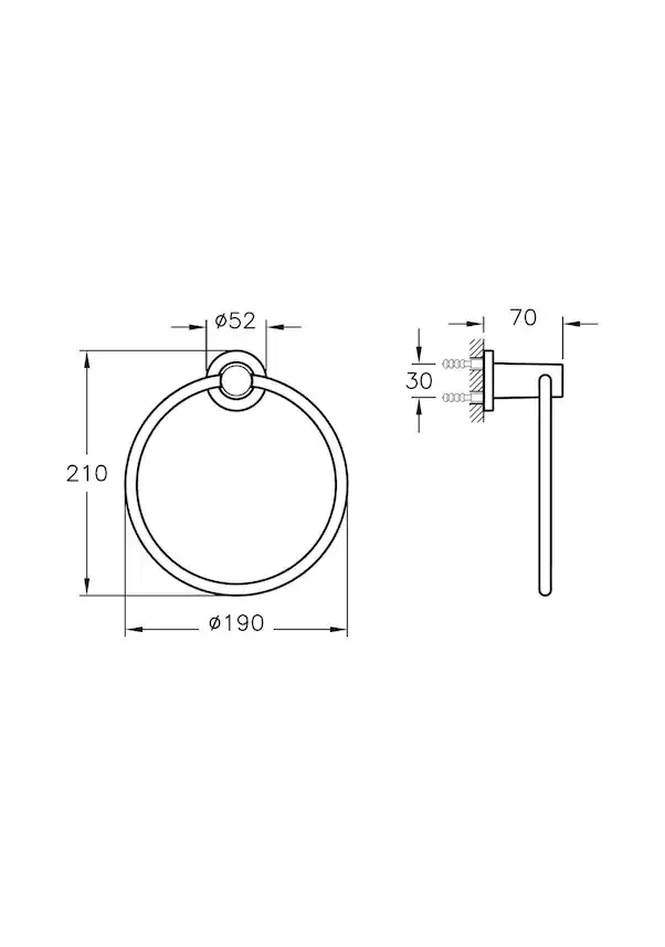 VitrA Ilia A44394 Halka Havluluk, Krom - 2