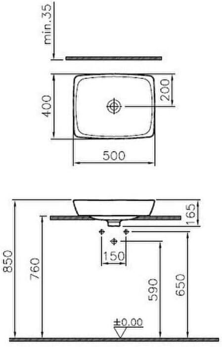 VitrA Metropole Çanak lavabo 5667B003-0016 - 3